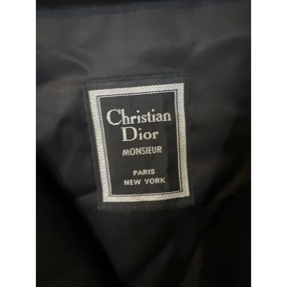 Christian Dior 44 LONG BLACK Monsieur Trench Coat Classic with Zip-in Wool Liner - Picture 8 of 12